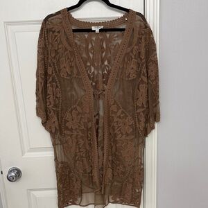 Umgee Brown Lace Tunic